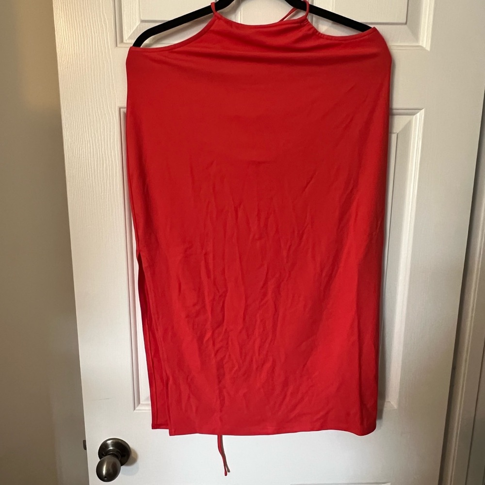 WeWoreWhat Red Cutout MIDI Skirt NWT - Picture 2 of 6